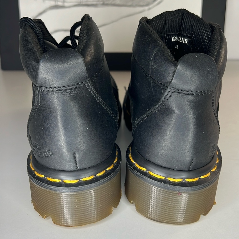 Dr.MARTENS 8444 Lace-up High Top Black Leather Boots Kids Size 13 - Picture 6 of 16